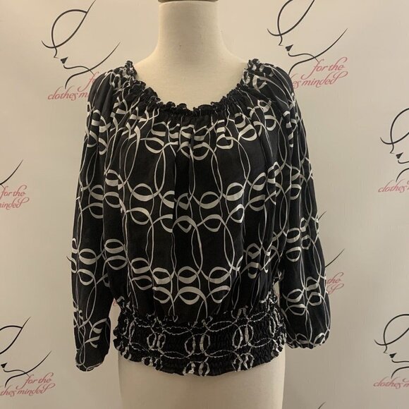 Transitions. Size Small. Silk Elastic On - Off Shoulder Raglan Sleeve Top. B35 - Picture 2 of 8